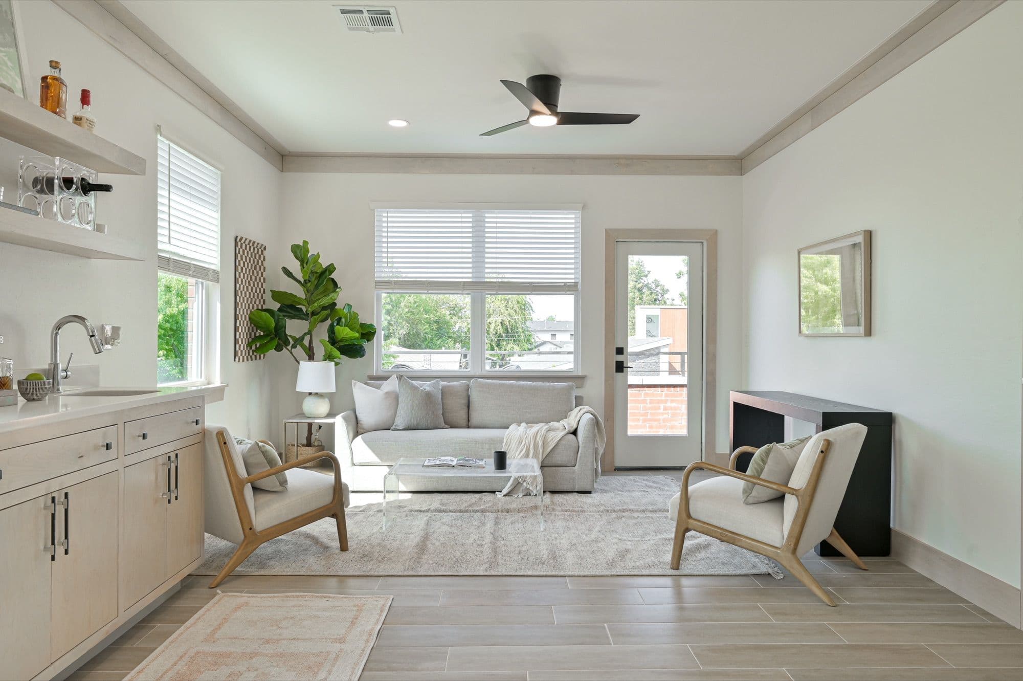 Living room in a BMS home